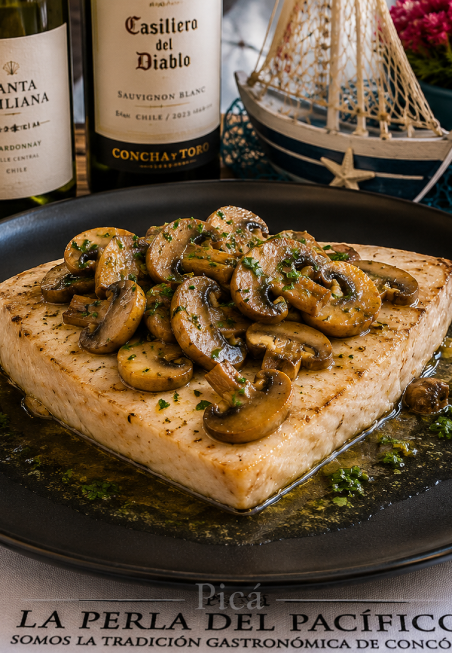 Albacora con Champiñones