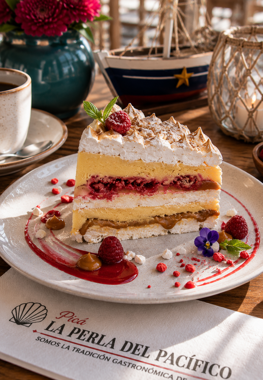 Torta Helada Frambuesa-Lúcuma